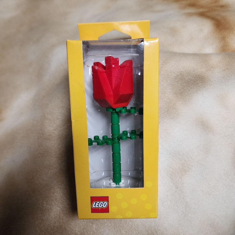 LEGO Retired Red Rose, Pre-Assembled